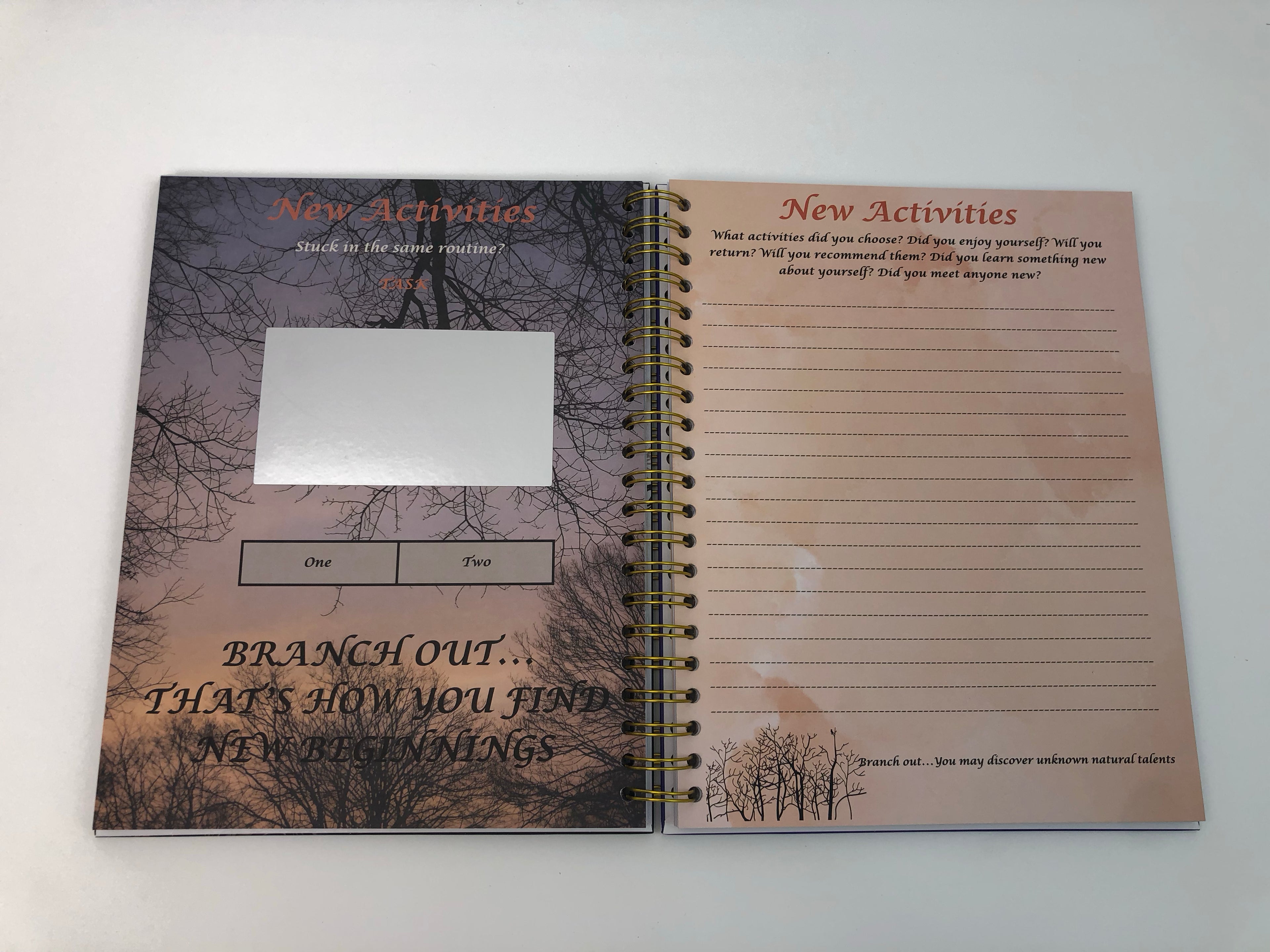 Journey to Serenity- An interactive scratch off Wellness Journal